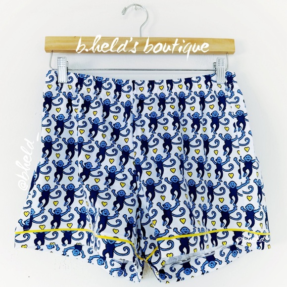 Roller Rabbit Lovely Monkey Polo Pajamas in Blue/Yellow Size Small Brand New NWT - Picture 11 of 14